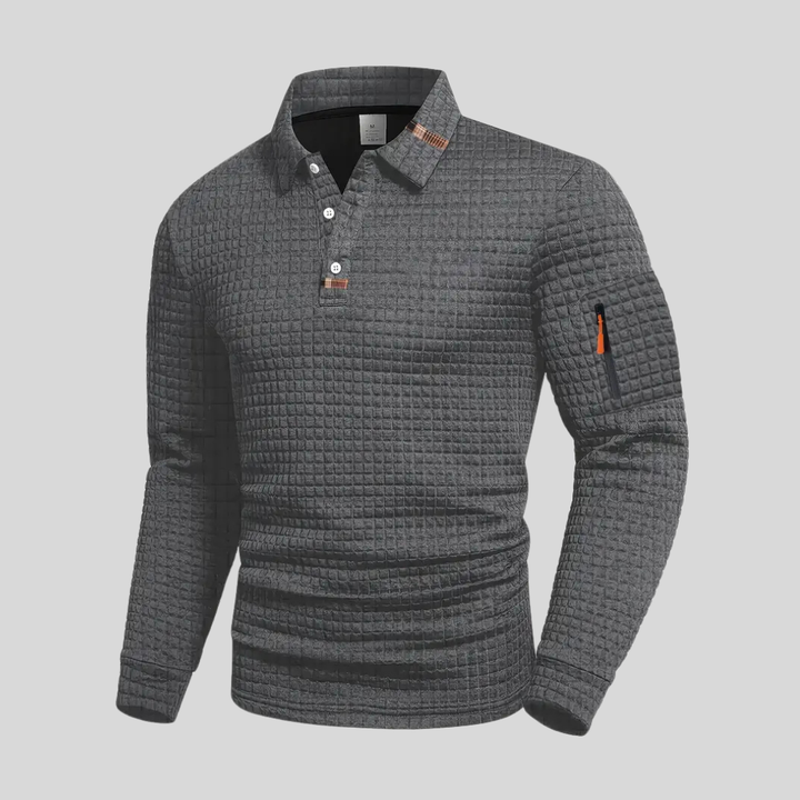 Xavier | Polo texturé à manches longues