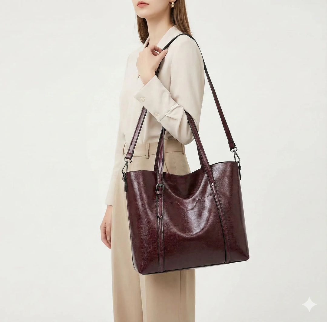 Émilie Paris | Sac à main en cuir véritable