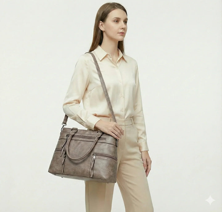 Fleur Marais | Sac à main en cuir véritable