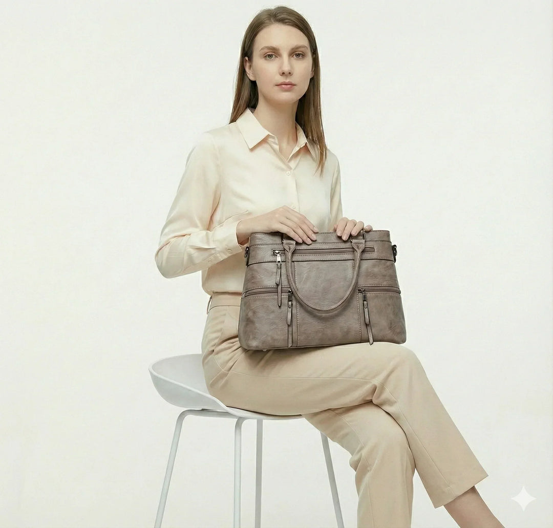 Fleur Marais | Sac à main en cuir véritable