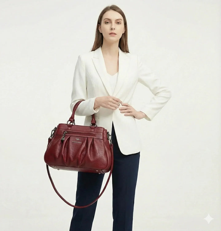 Fleur Rivoli | Sac à main en cuir véritable