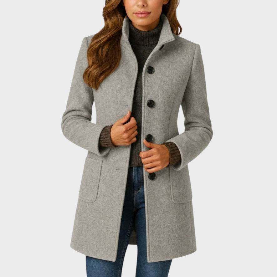 Élodie | Manteau élégant à col montant