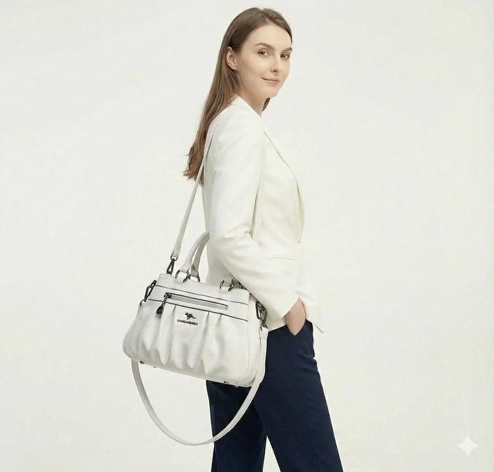 Fleur Rivoli | Sac à main en cuir véritable