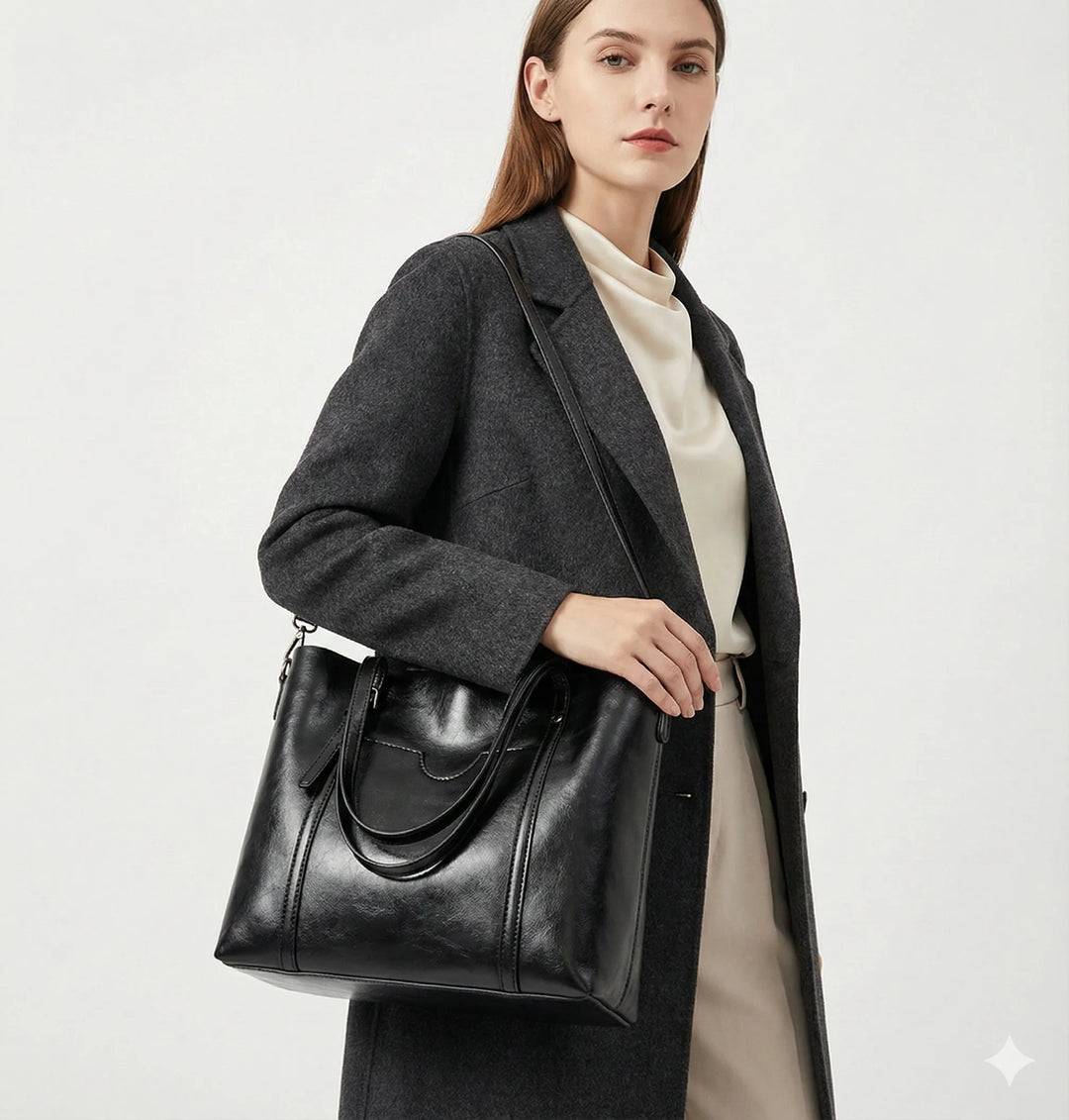 Émilie Paris | Sac à main en cuir véritable