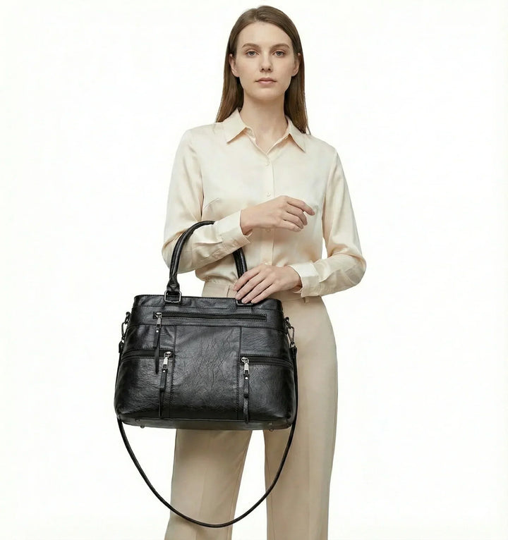 Fleur Marais | Sac à main en cuir véritable