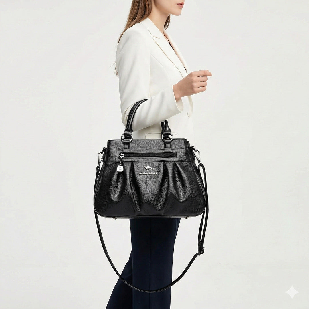 Fleur Rivoli | Sac à main en cuir véritable