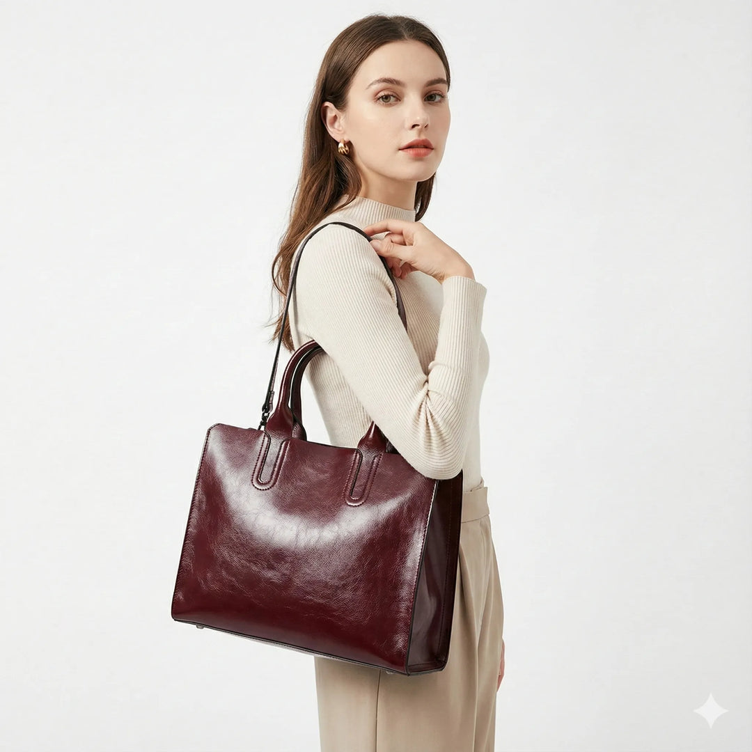 Angélique Rivoli | Sac porté épaule en cuir véritable