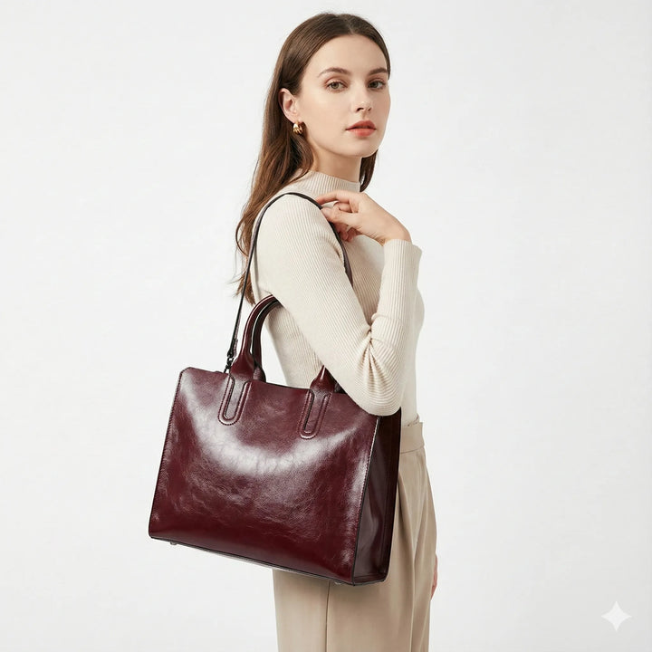 Angélique Rivoli | Sac porté épaule en cuir véritable