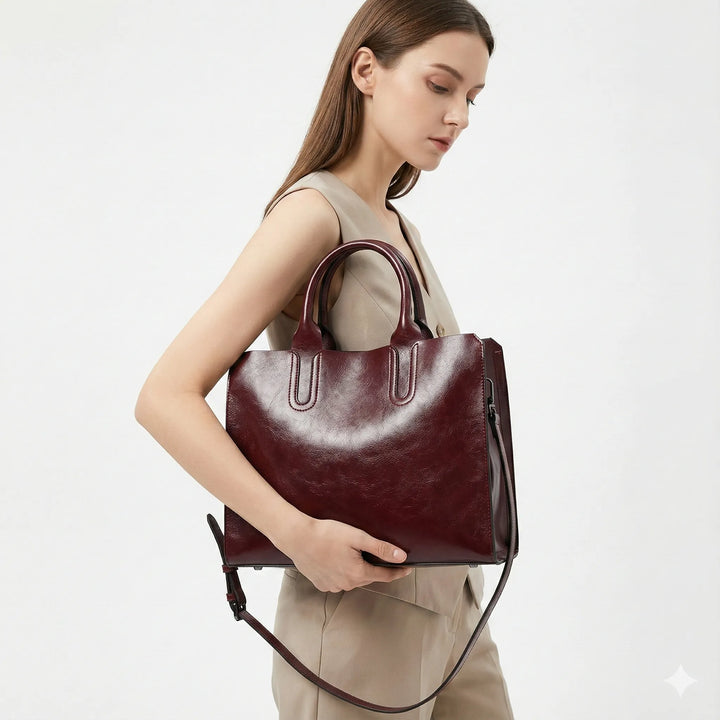 Angélique Rivoli | Sac porté épaule en cuir véritable