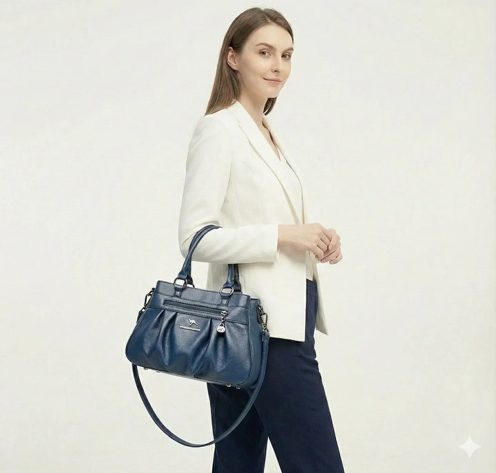 Fleur Rivoli | Sac à main en cuir véritable