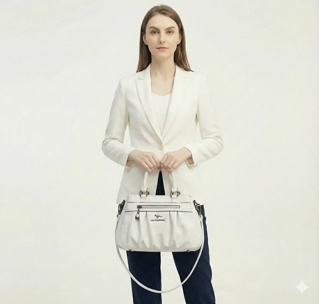 Fleur Rivoli | Sac à main en cuir véritable