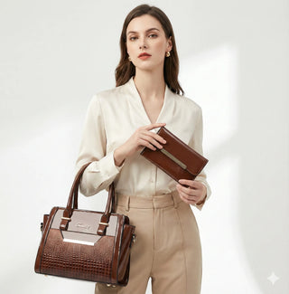 Agathe Paris | Ensemble sac et portefeuille en cuir