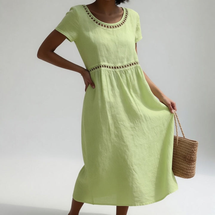 Candice | Robe brodée fluide