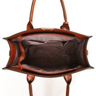 Hélène Paris | Ensemble sac et deux portefeuilles en cuir véritable