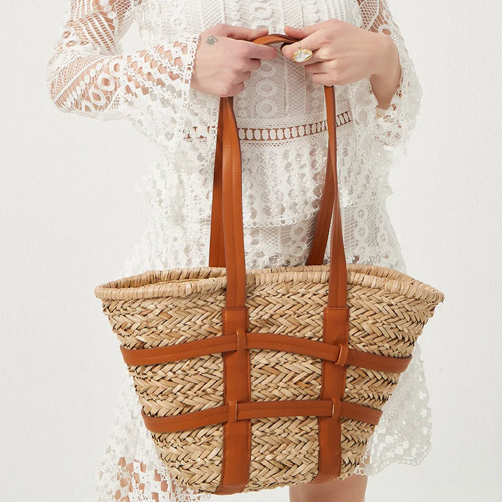 Delphine Loire | Sac de plage en cuir véritable