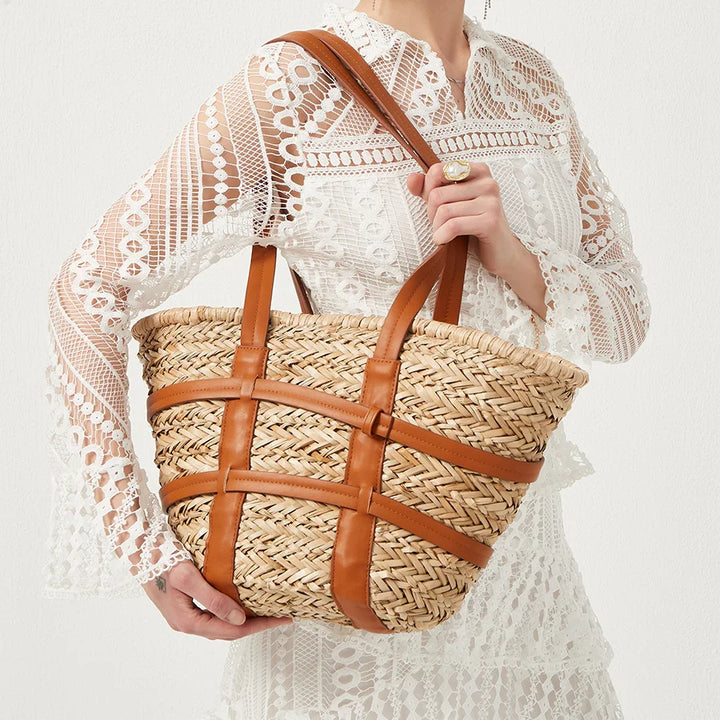 Delphine Loire | Sac de plage en cuir véritable
