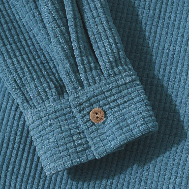 Fabrice | Chemise en velours côtelé avec capuche