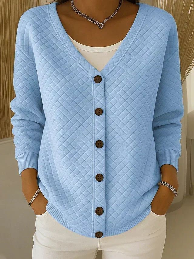 Manon | Veste en maille matelassée boutonnée