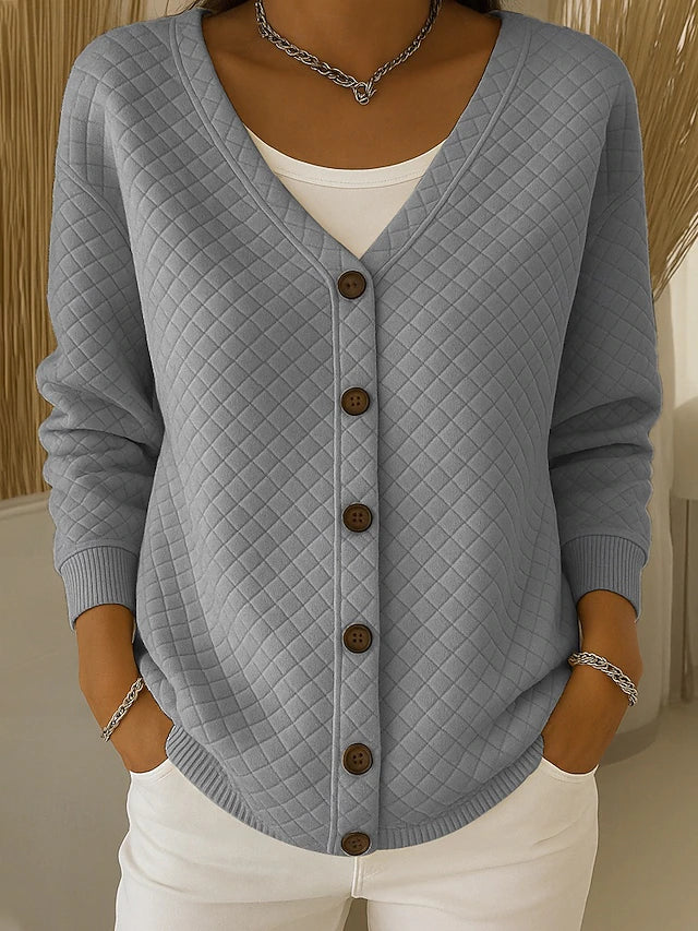 Manon | Veste en maille matelassée boutonnée