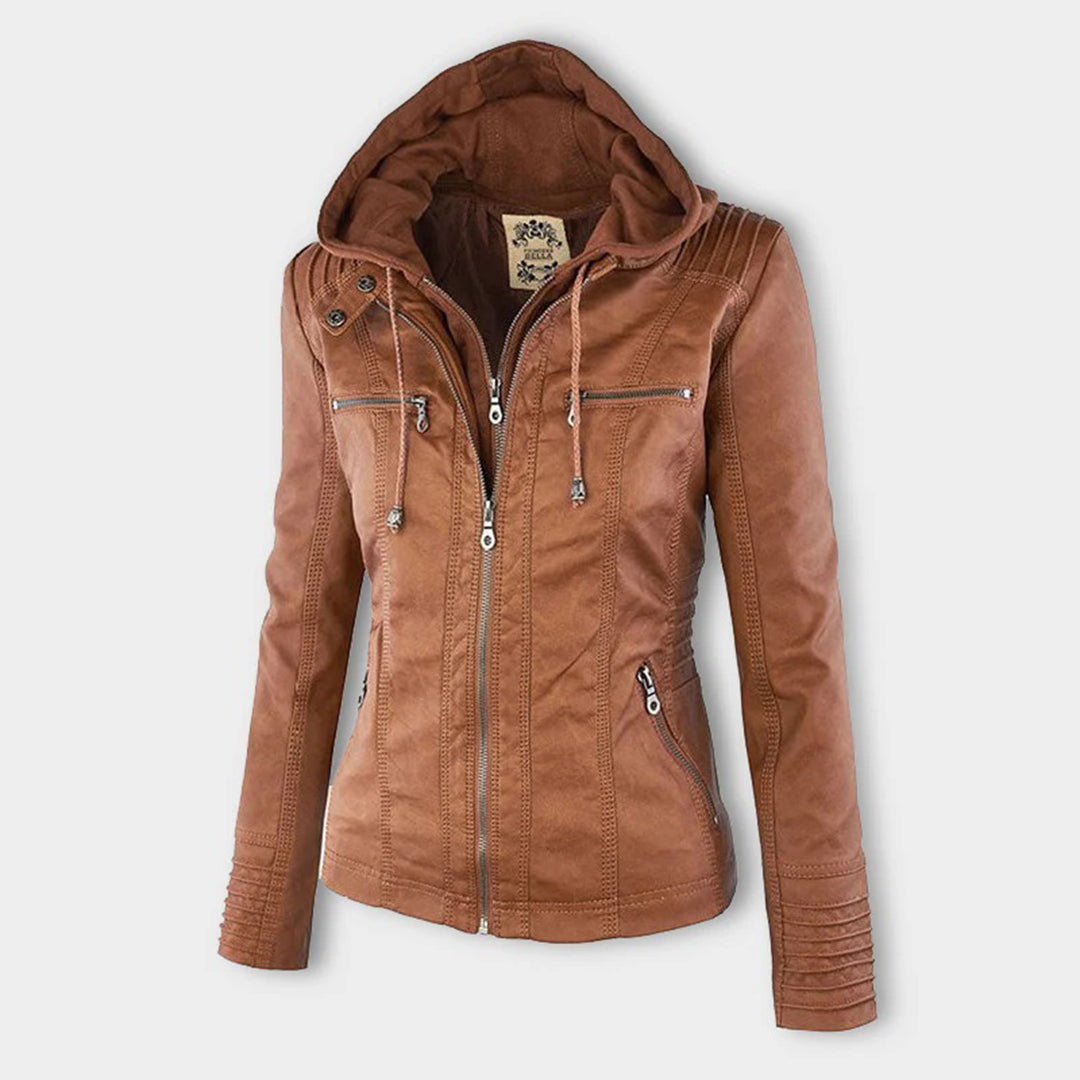 Élodie | Veste en similicuir