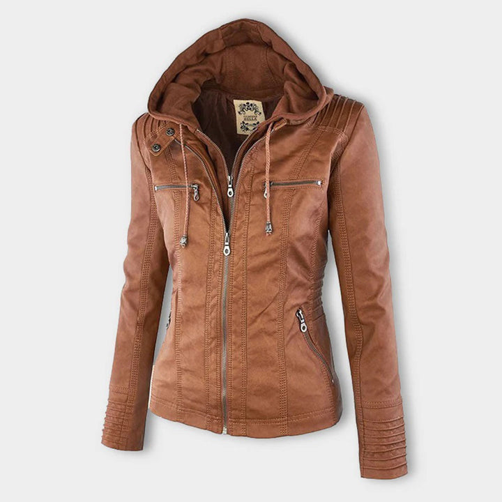 Élodie | Veste en similicuir