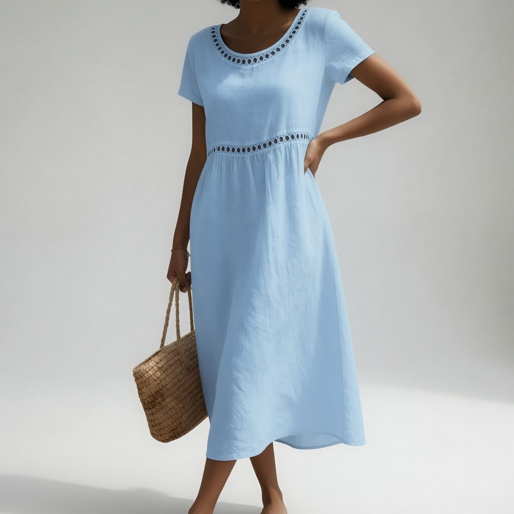 Candice | Robe brodée fluide