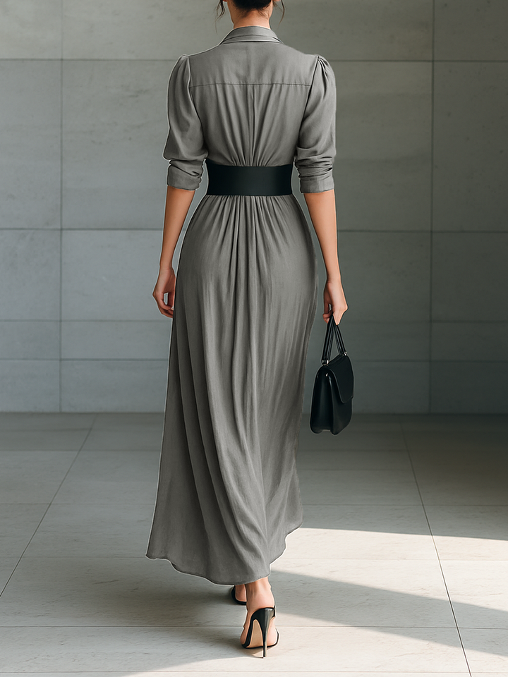 Séverine | Robe longue plissée