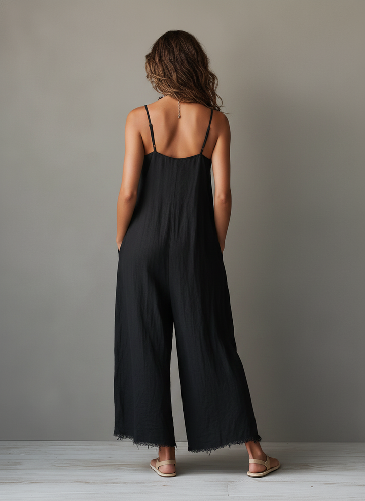 Aimée | Salopette minimaliste en lin