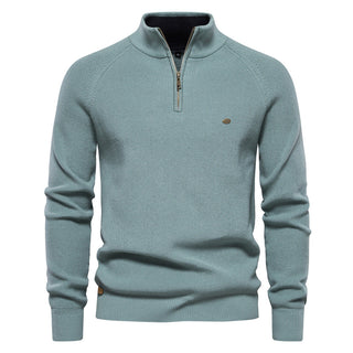 Pierre | Pull demi-zip en maille côtelée
