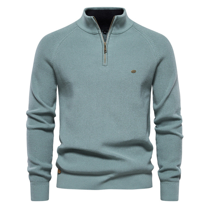 Pierre | Pull demi-zip en maille côtelée