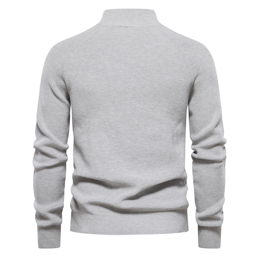 Pierre | Pull demi-zip en maille côtelée