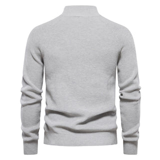 Pierre | Pull demi-zip en maille côtelée