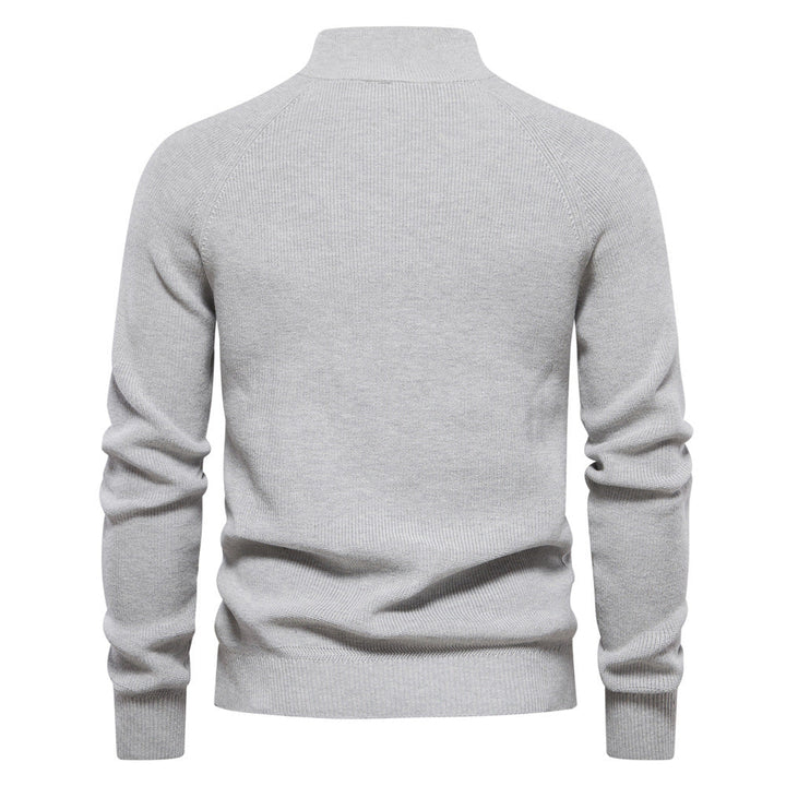 Pierre | Pull demi-zip en maille côtelée