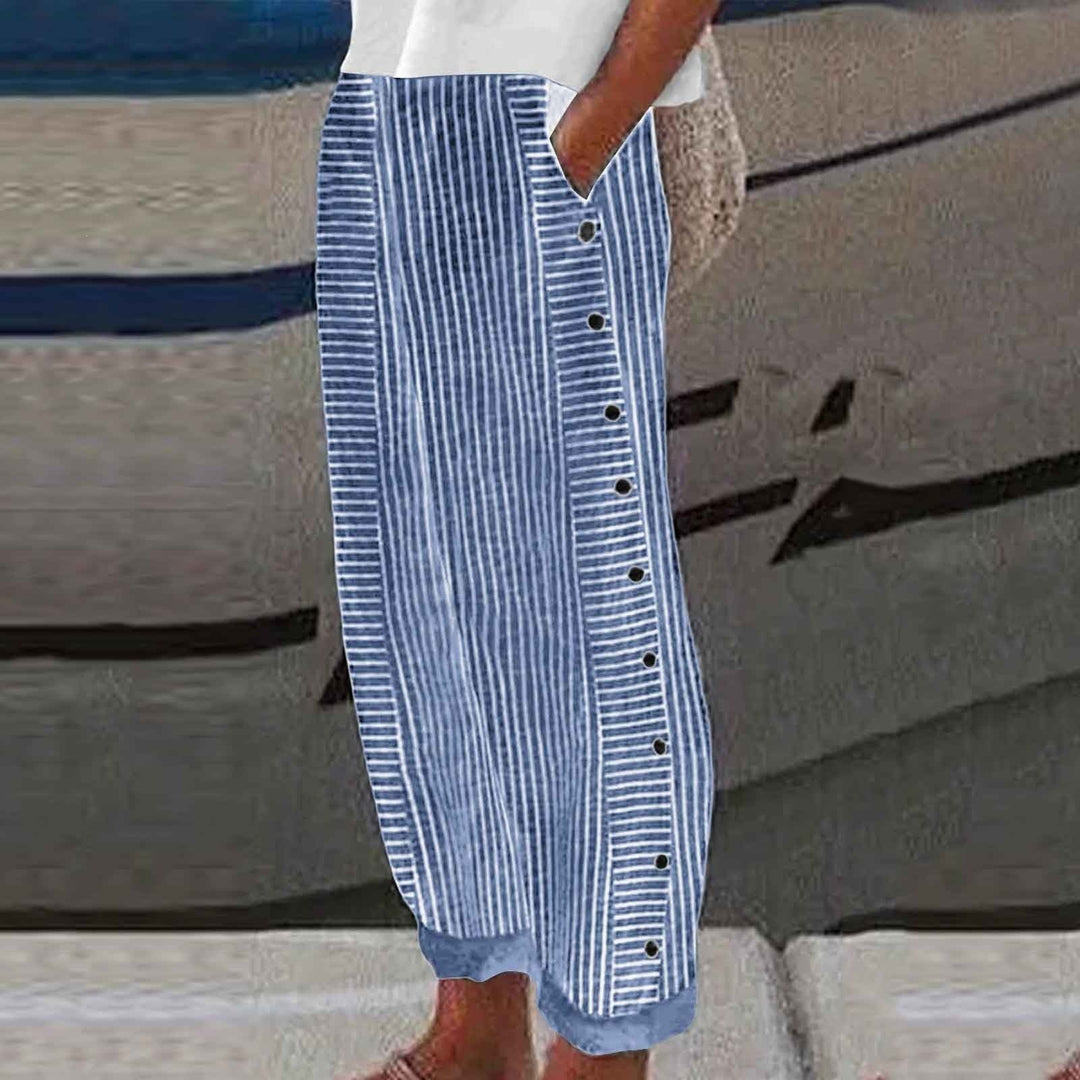 Rosalie | Pantalon rayé décontracté