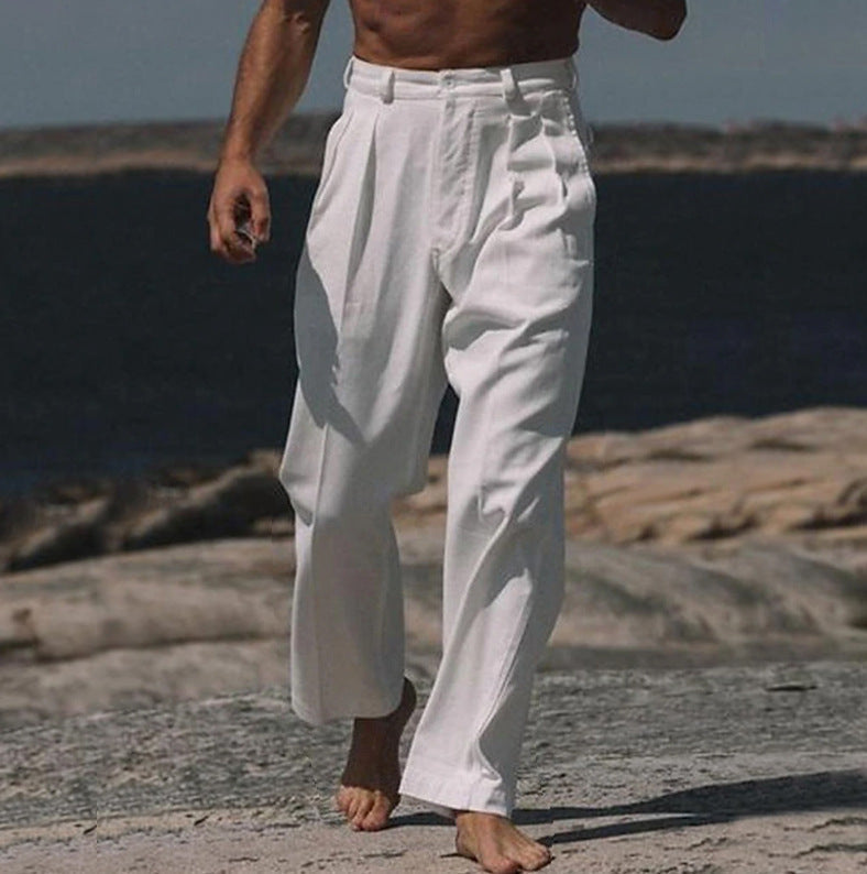 Théo | Pantalon large en lin