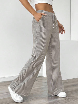 Lorette | Pantalon large rayé