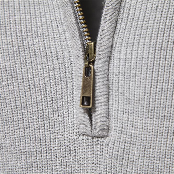 Pierre | Pull demi-zip en maille côtelée