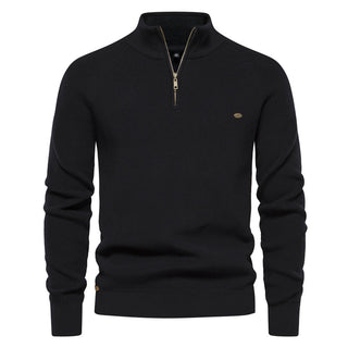 Pierre | Pull demi-zip en maille côtelée