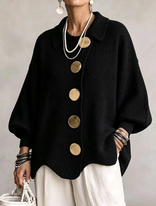 Andrée | Cardigan ample à boutons dorés