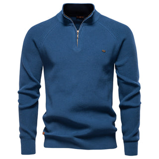 Pierre | Pull demi-zip en maille côtelée