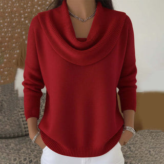 Ambre | Pull à col drapé