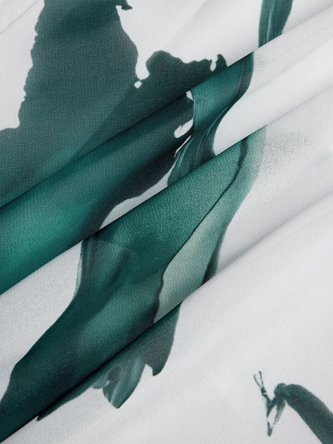 Brune | Robe longue à imprimé aquarelle