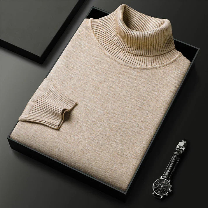Raphaël | Pull col roulé en maille