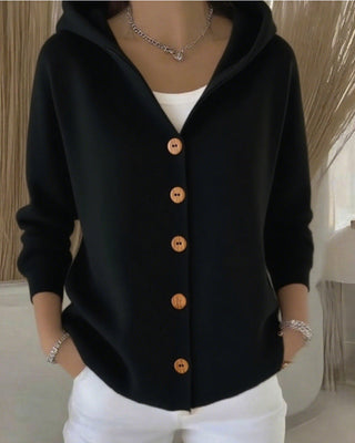 Adélie | Veste en maille à capuche