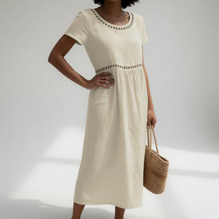 Candice | Robe brodée fluide