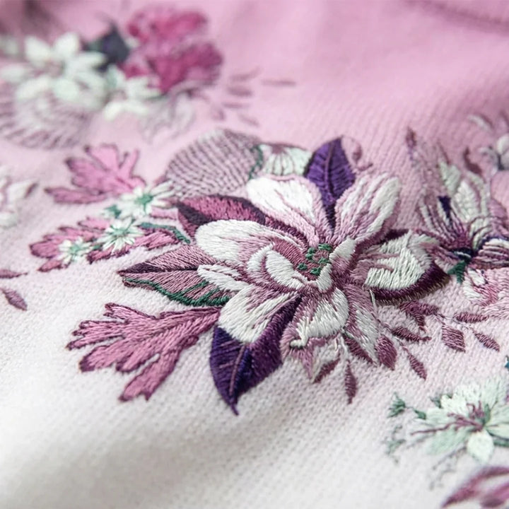 Coline | Pull fleuri à col roulé