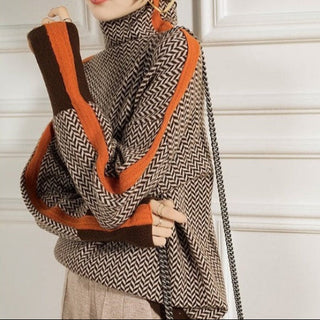 Line | Pull à col montant et rayures contrastées