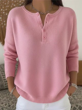 Francine | Pull en maille Henley
