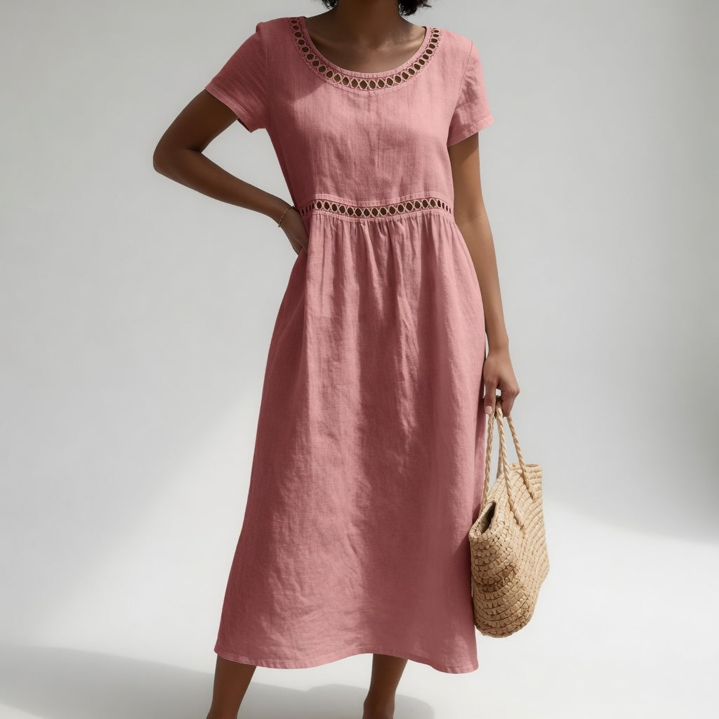 Candice | Robe brodée fluide
