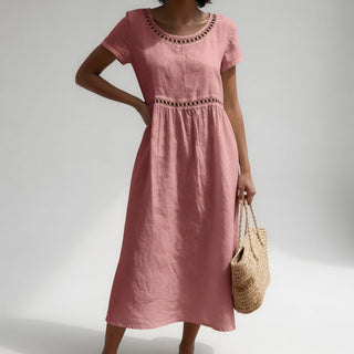 Candice | Robe brodée fluide